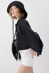 Önü Düğmeli Salaş Crop Gömlek - 38