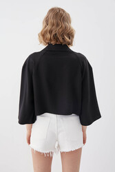 Önü Düğmeli Salaş Crop Gömlek - 39