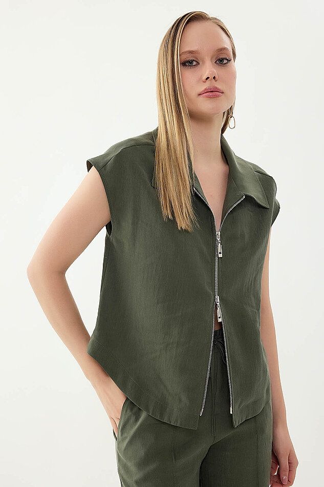 Önü Fermuarlı Bluz - 12