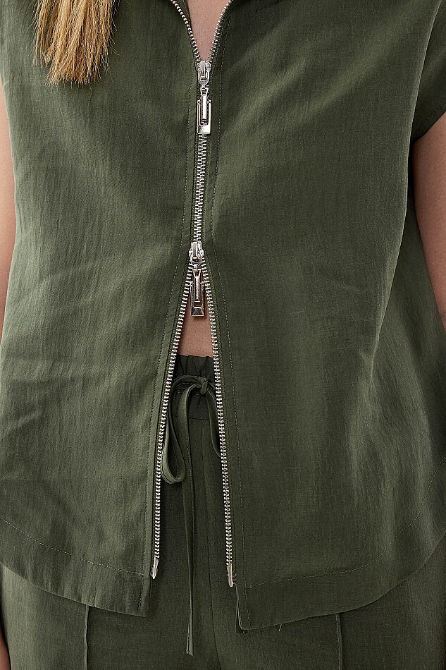 Önü Fermuarlı Bluz - 14