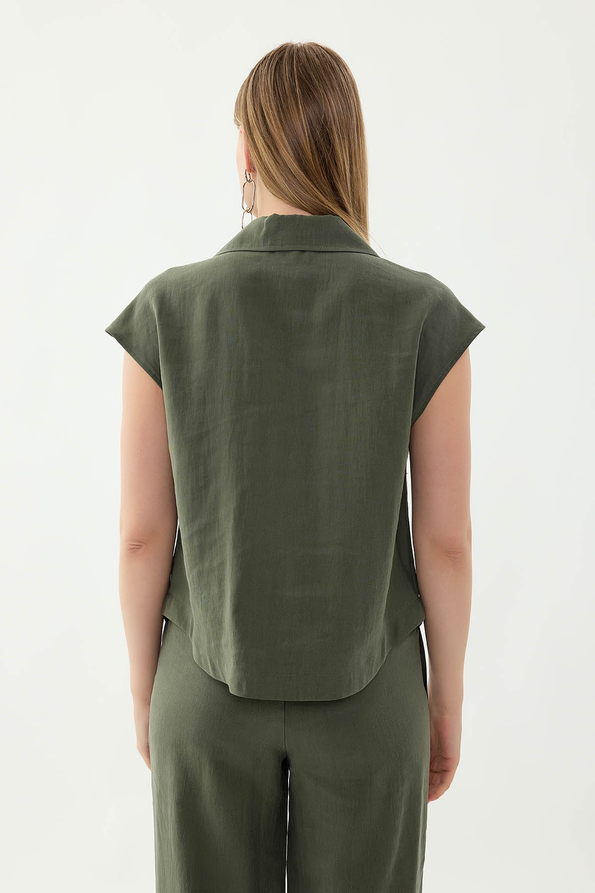 Önü Fermuarlı Bluz - Thumbnail