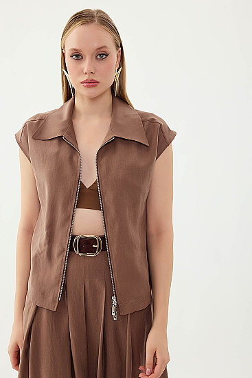 Önü Fermuarlı Bluz - 16