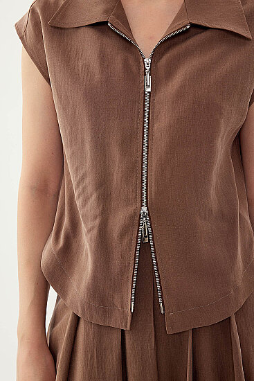 Önü Fermuarlı Bluz - 22