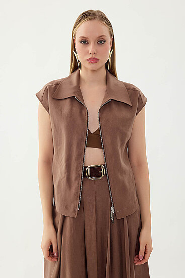 Önü Fermuarlı Bluz - 15