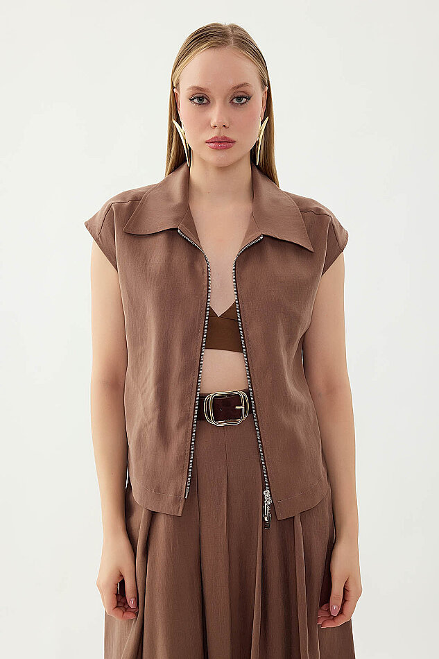 Önü Fermuarlı Bluz - 15