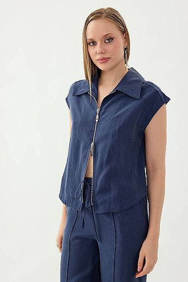 Önü Fermuarlı Bluz - 24