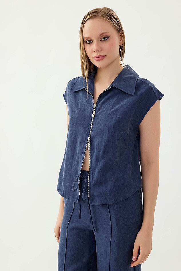 Önü Fermuarlı Bluz - 24