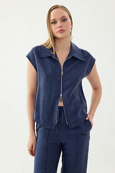 Önü Fermuarlı Bluz - 28