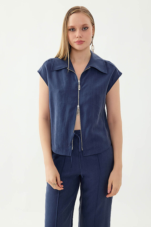 Önü Fermuarlı Bluz - 23