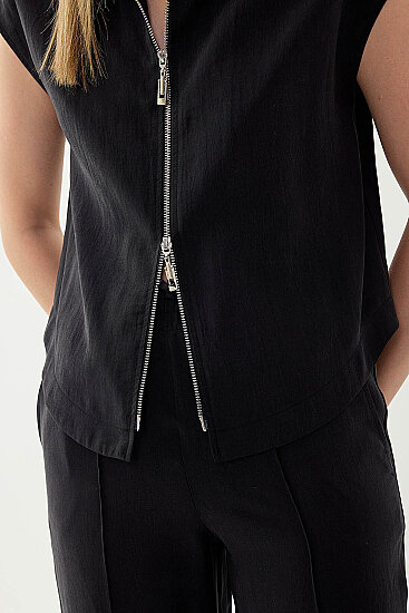 Önü Fermuarlı Bluz - 33