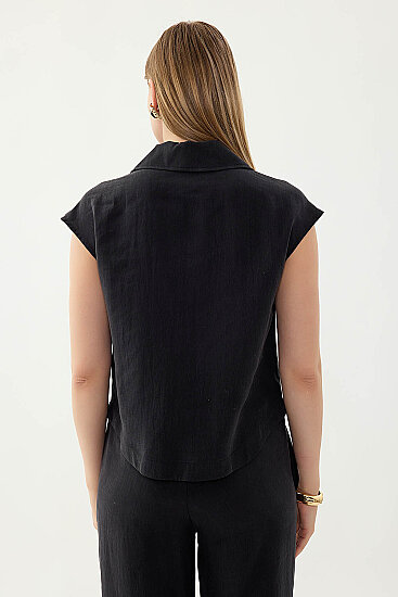 Önü Fermuarlı Bluz - 34