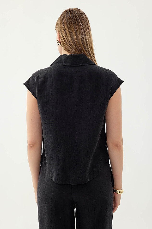 Önü Fermuarlı Bluz - 34