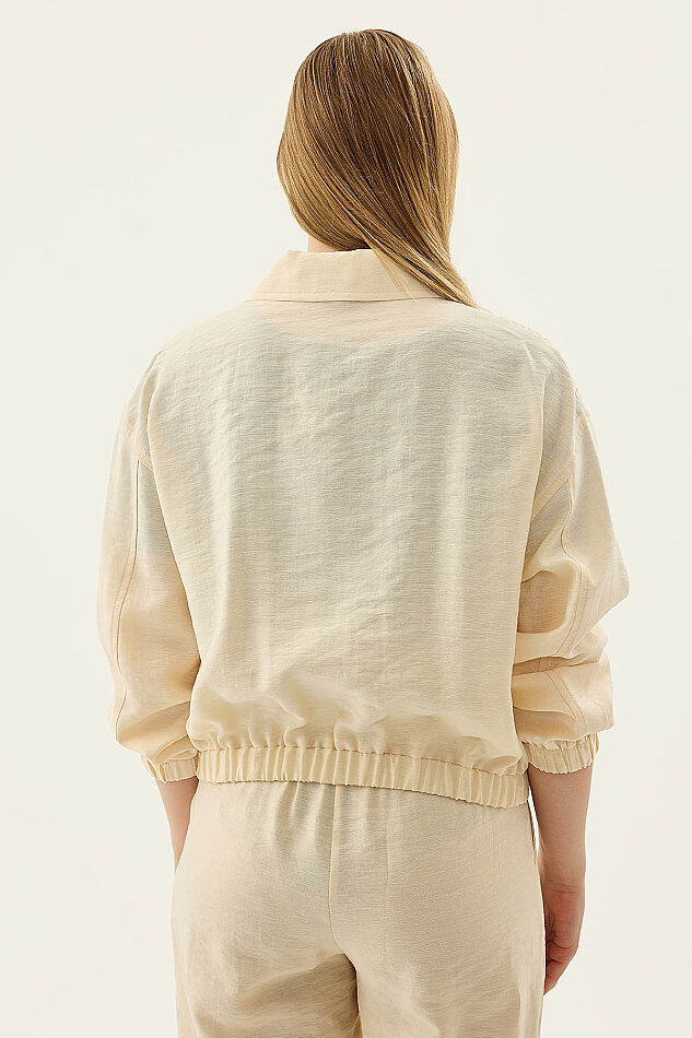 Önü Fermuarlı Cepli Bomber Ceket - 27