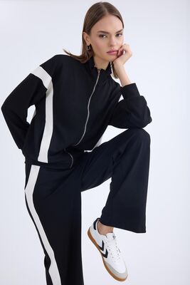 Önü Fermuarlı Uzun Kol Sweat - Thumbnail (2)