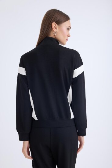 Önü Fermuarlı Uzun Kol Sweat - 4