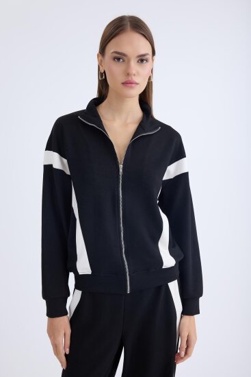 Önü Fermuarlı Uzun Kol Sweat - 6