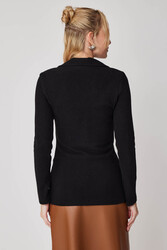 Önü Fermuarlı Yakalı Ceket - 5