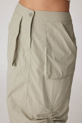 Paraşüt Kumaş Önü Büzgülü Cepli Etek - Thumbnail (2)