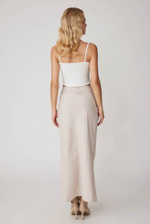 Paraşüt Kumaş Önü Büzgülü Cepli Etek - 14