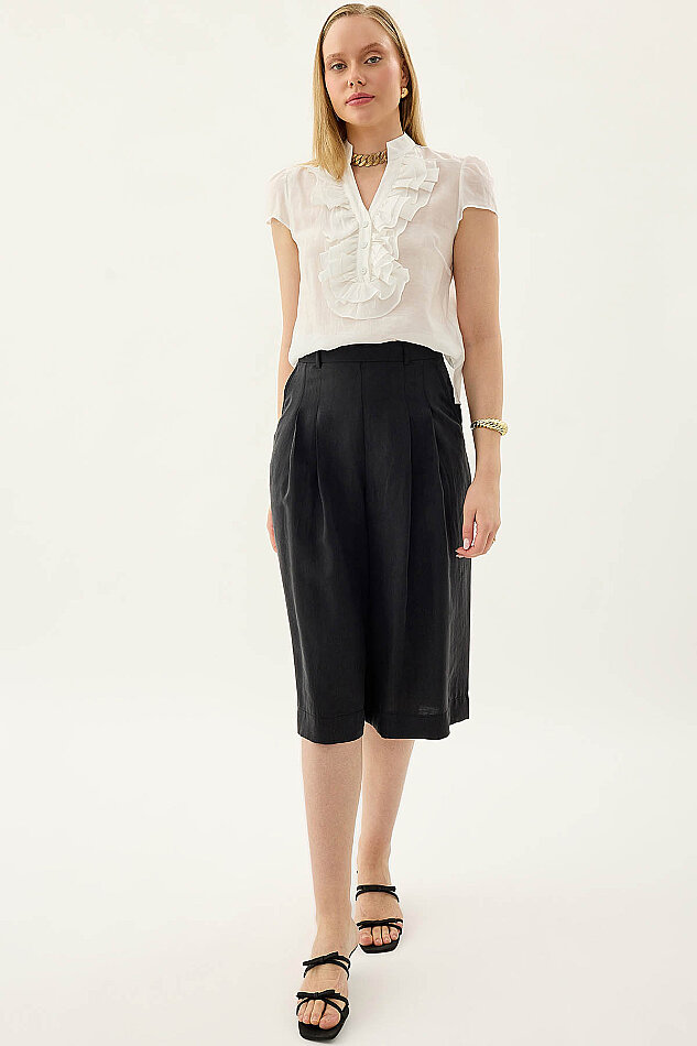 Pens Detaylı Uzun Bermuda Şort - 2