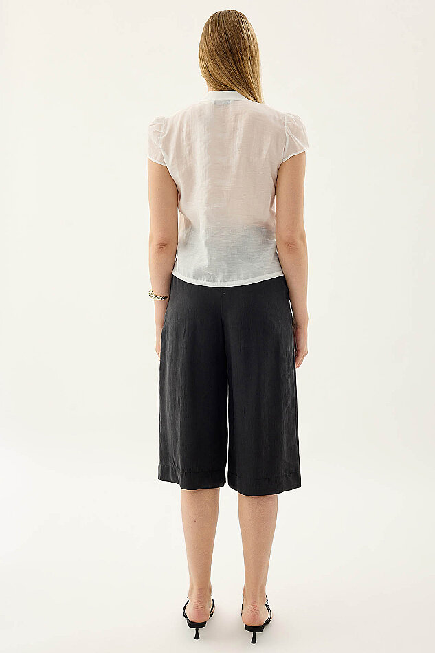 Pens Detaylı Uzun Bermuda Şort - 5