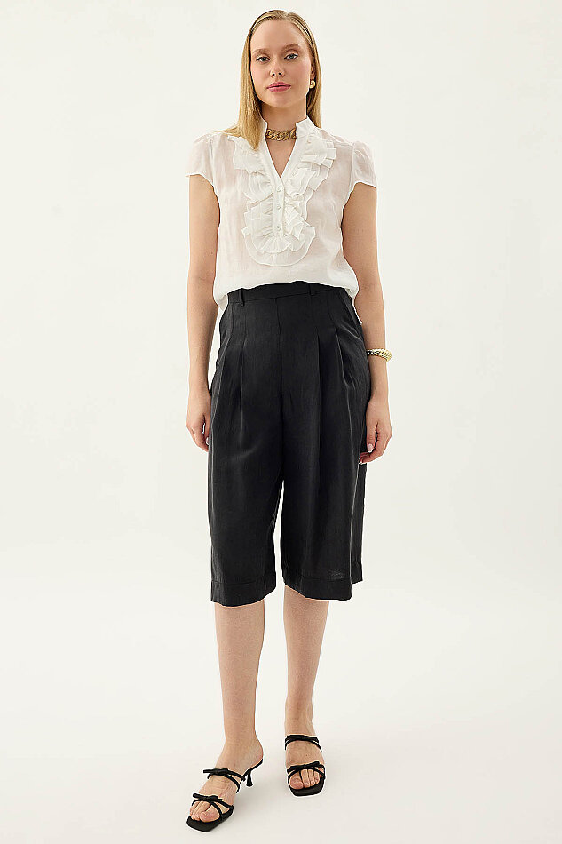 Pens Detaylı Uzun Bermuda Şort - 1