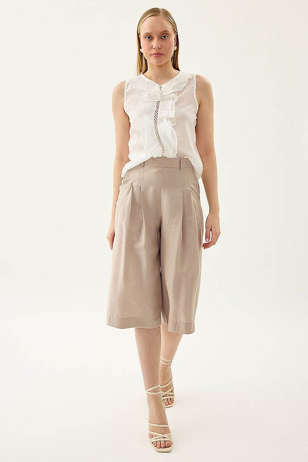 Pens Detaylı Uzun Bermuda Şort - 6