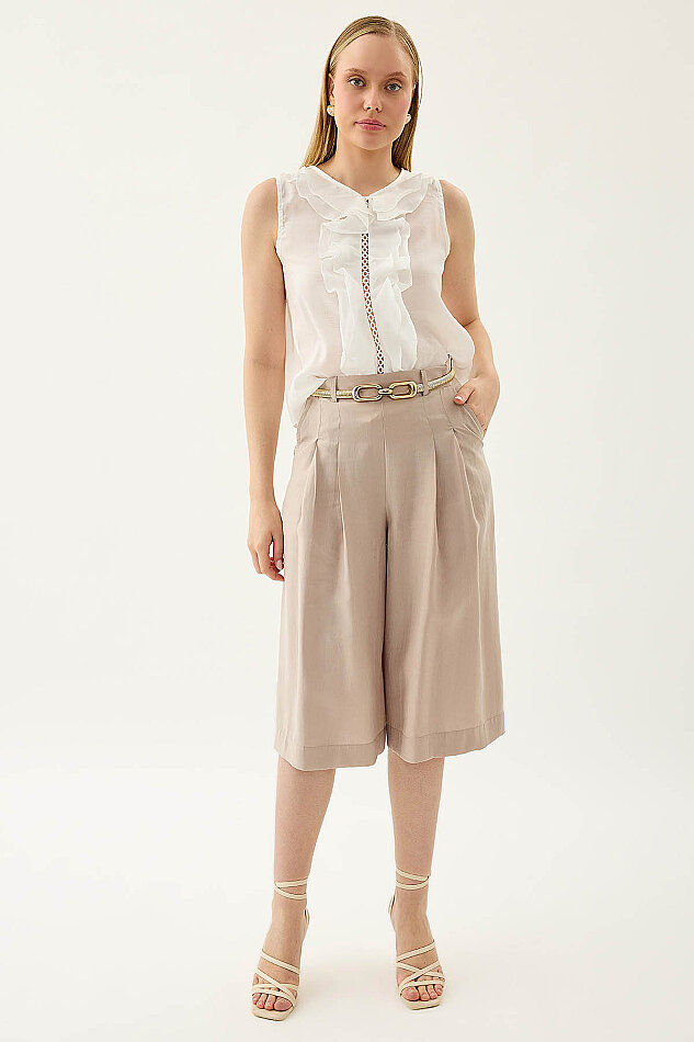 Pens Detaylı Uzun Bermuda Şort - 8