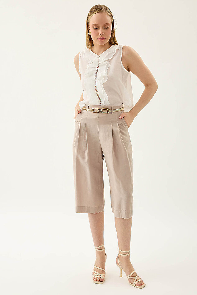 Pens Detaylı Uzun Bermuda Şort - 9