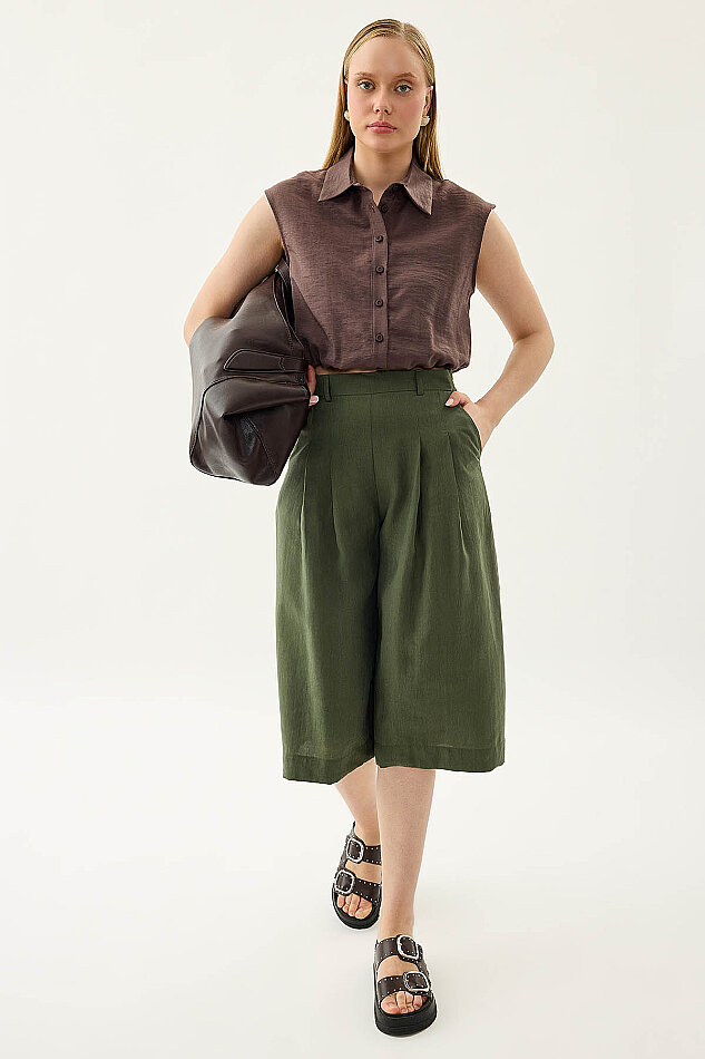 Pens Detaylı Uzun Bermuda Şort - 12