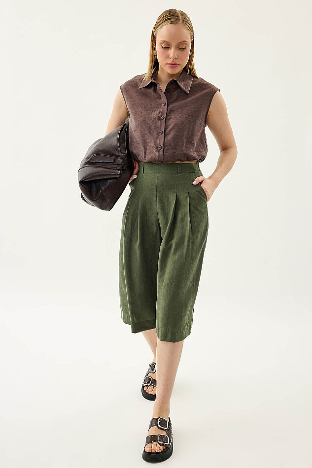 Pens Detaylı Uzun Bermuda Şort - 13