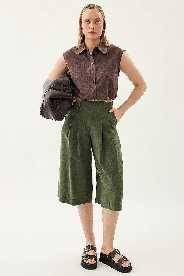 Pens Detaylı Uzun Bermuda Şort - 11