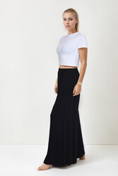 Pile Detaylı Geniş Paça Pantolon - 4