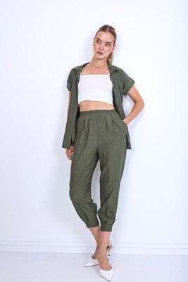 Pileli Havuç Pantolon - 8