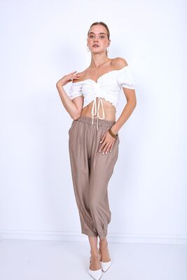 Pileli Havuç Pantolon - 13