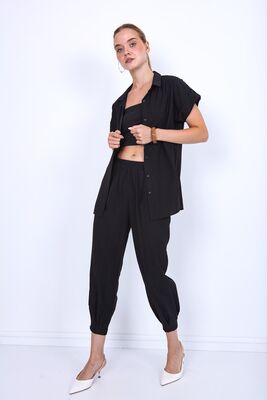 Pileli Havuç Pantolon - 17