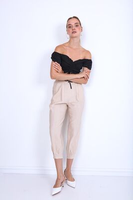 Pileli Havuç Pantolon - 28