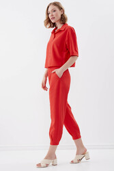 Pileli Havuç Pantolon - 32