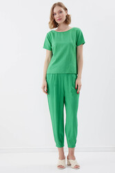 Pileli Havuç Pantolon - 38