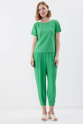 Pileli Havuç Pantolon - 38