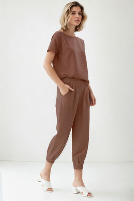 Pileli Havuç Pantolon - 54