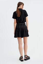 Pileli Mini Etek - 4