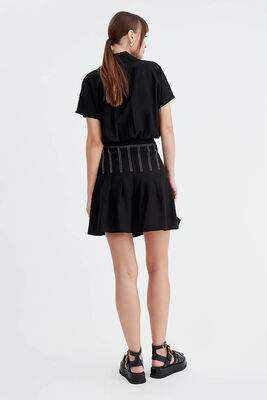 Pileli Mini Etek - 4