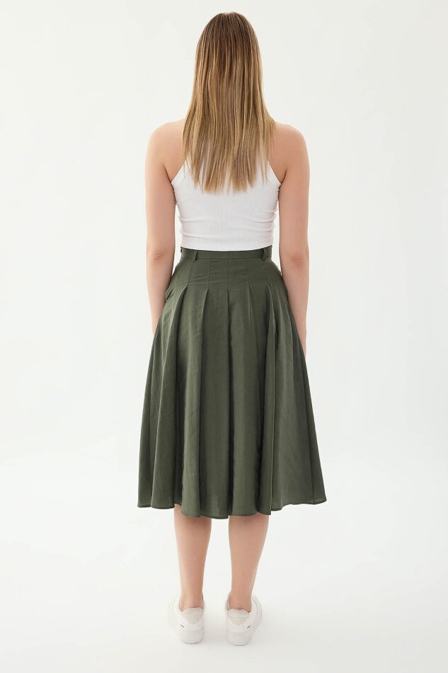 Piliseli Cepli Midi Etek - 11