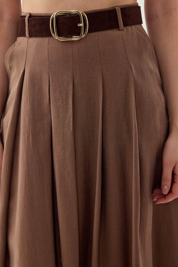 Piliseli Cepli Midi Etek - 17