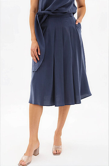 Piliseli Cepli Midi Etek - 23