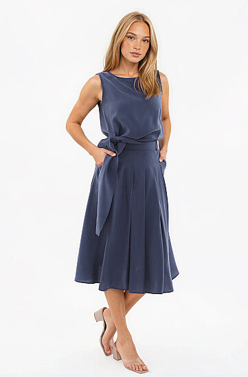 Piliseli Cepli Midi Etek - 24