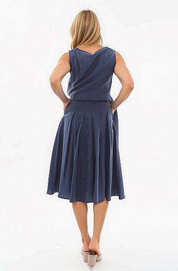 Piliseli Cepli Midi Etek - 25