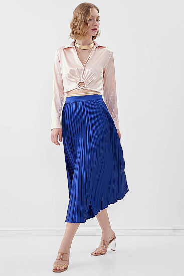 Piliseli Midi Boy Saten Etek - 4