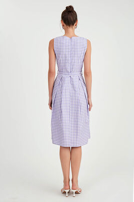 Pötikare Desen Beli Kuşaklı Elbise - 6